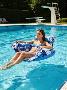 Hamaca flotante plegable con correa ajustable, silla de agua ergonómica adecuada para invitados de fiestas en la piscina y entusiastas del aire libre, aplicable para parques acuáticos, festivales de verano, excursiones por el lago para garantizar la máxima comodidad en vacaciones, viajes a la playa, accesorios de piscina - Varios estilos - Ver 5