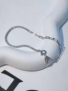 Dây chuyền bạc S925, mặt dây chuyền hình tròn hình học tối giản, dây mảnh mai, phù hợp đeo hàng ngày, quà tặng sinh nhật cho nữ. - Bạc - Xem 5