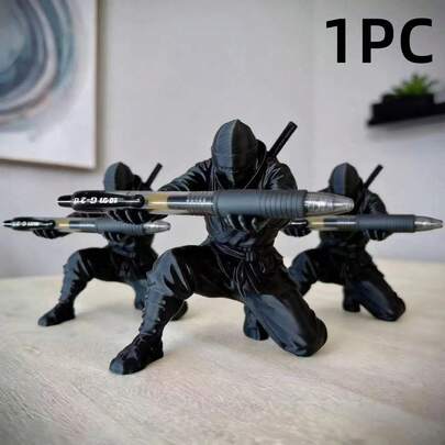 Hộp đựng bút Samurai in 3D, hộp đựng bút chì, kiểu dáng tối màu, quà tặng sáng tạo cho bạn trai, đồng nghiệp, bạn bè, phụ kiện bàn làm việc.