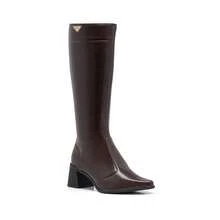 Stessy Shoes Women's Riding Boot, Country Style, High Shaft, Over-The-Knee, Pointed Toe, Low Chunky Heel, Comfortable, Plain, Elegant, Fashionable. - 布朗尼 - 查看 1