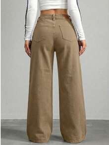Women Pants - Khaki - View 3