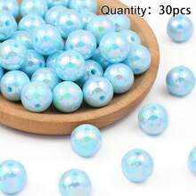 10mm 彩虹混色圓形 UV 壓克力珠，適用於 DIY 珠寶手鍊項鍊製作配件 - 亞克力珠 - 查看 8