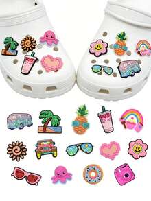 14pcs Assorted Cute Shoe Clips & Charms, Decorative Accessories For Adults & Kids, Party Favors - Multicolor - View 6
