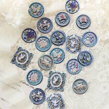 20pcs/Pack Embossed Wax Seal Stickers, Suitable For Scrapbooking, Diaries, Envelopes, Photo Albums, Office Supplies, Calendars, Personal Planners, Paper Crafts Decoration - A - View 7