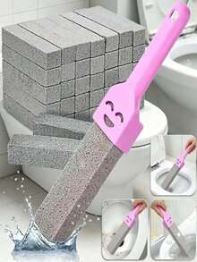 Pumice Toilet Cleaning Stone Brush, Powerful Stain Removal, Can Remove Stains, Hard Water Scale, Rust And More. Suitable For Cleaning Toilets, Removing Toilet Limescale, Sinks And Bathtubs. - Multicolor - View 2