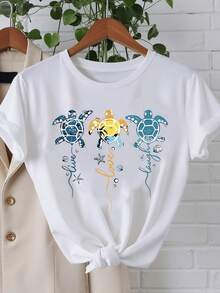 Women T-Shirts - [White] - View 1