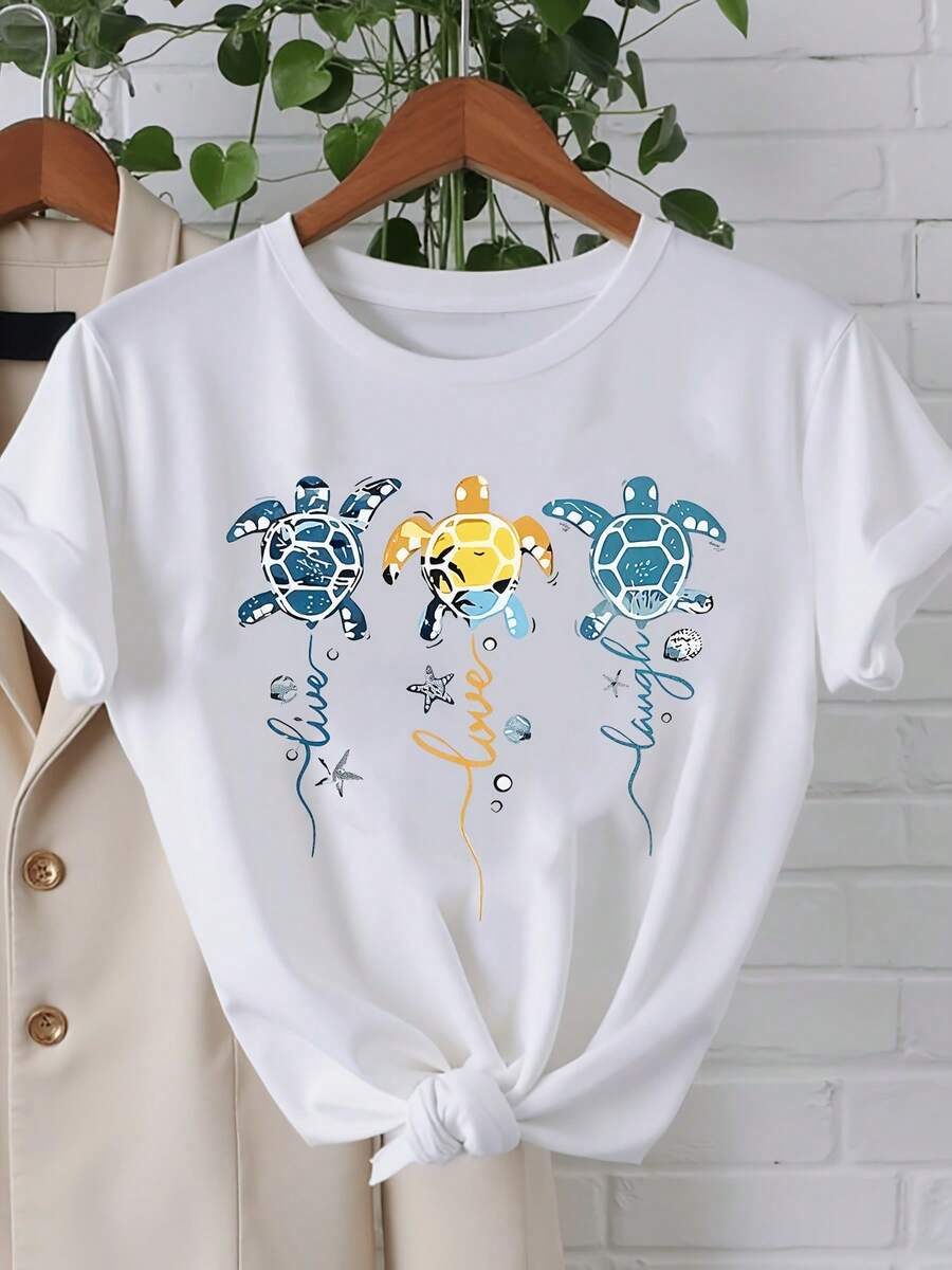Women T-Shirts - [White] - View 1