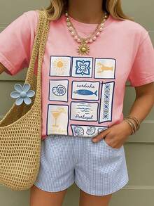 Women T-Shirts - [White] - View 6