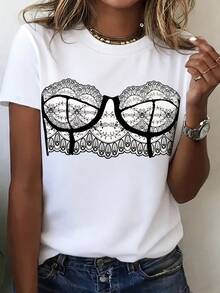 Women T-Shirts - [White] - View 1