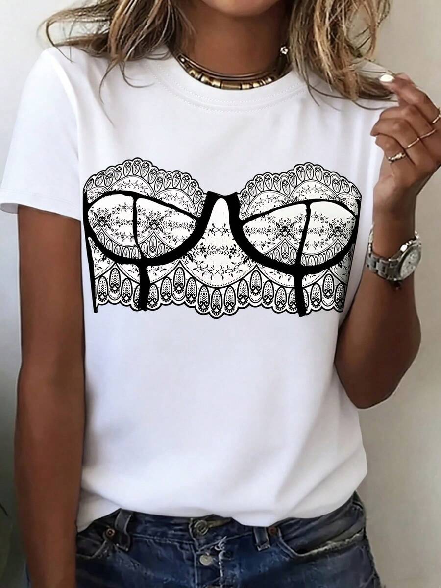 Women T-Shirts - [White] - View 1