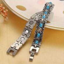 1 Magnetic Stainless Steel Bracelet, Suitable For Both Men And Women, Includes A Sizing Tool, Perfect For A Jewelry Gift - Stainless Steel - View 5