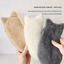 1pc Minimalist Cat Silhouette Pencil Case, Plush Pencil Box, Fun Learning Supplies, Stationery Case, Stationery Storage Bag, Pencil Pouch, Wallet, Cosmetic Bag, Desktop Storage, Multi-Functional Storage, Coin Purse And Card Holder, Suitable For Daily Office And Study Supplies. Back To School Essential. - Plush Pencil Case - View 6