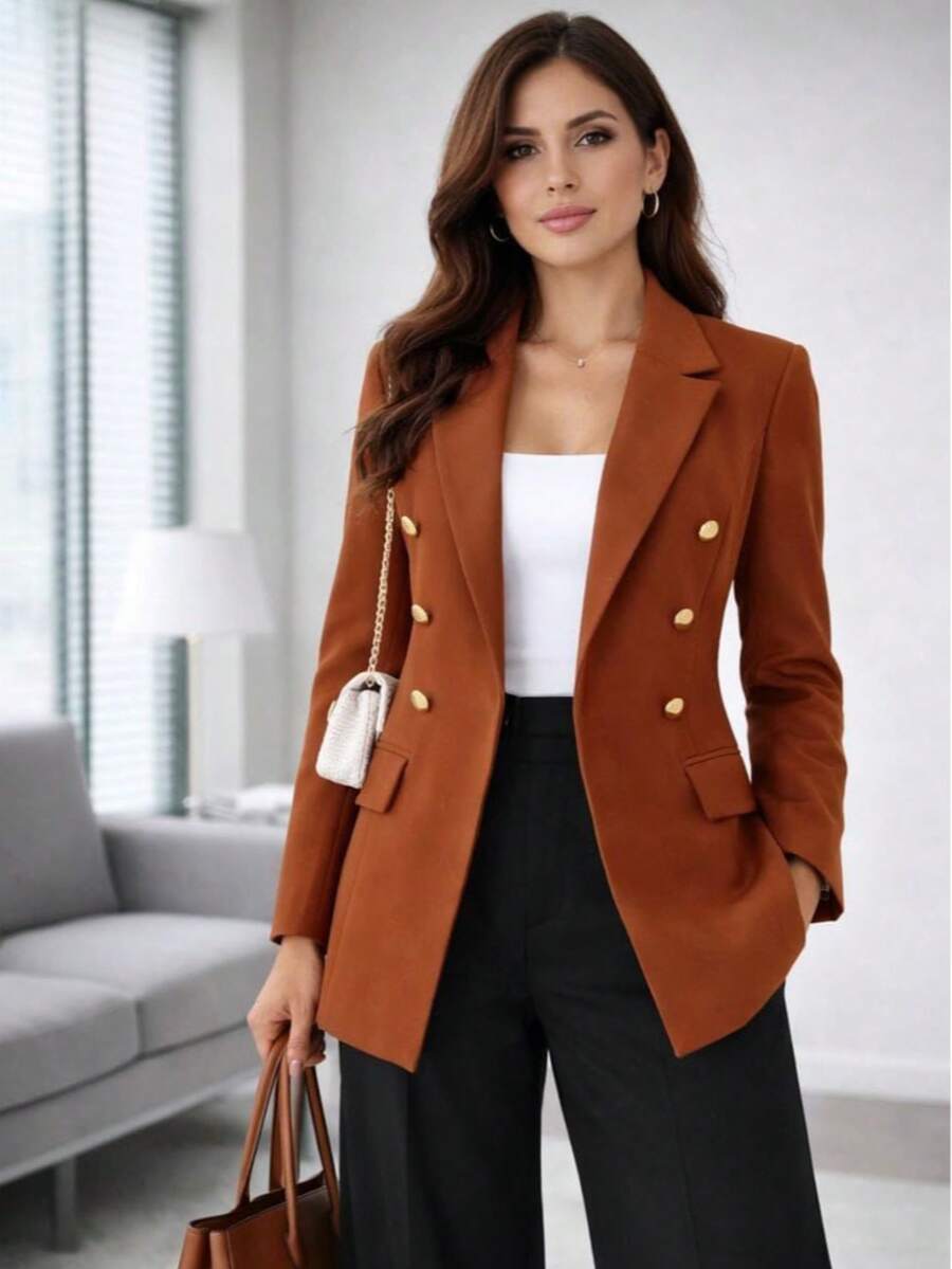 Women's Button-Down Blazer - Telha - View 1