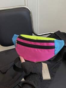 New Patchwork Women Waist Bag, Shoulder Crossbody Bag, Fashion Chest Bag - Multicolor - View 6