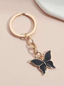 1pc Minimalist Colorful Butterfly Metal Pendant Handmade Keychain, Accessory For Women Bags, A Small Gift For Friends - Multicolor - View 13