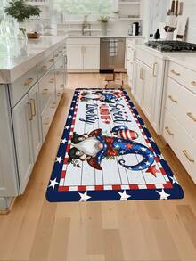 1pc Red White Blue Star Stripe & Cute Energy Pattern Doormat, Living Room Rug, Bedroom Small Rug, Kitchen Rug, Bathroom Mat, Striped Rug, Suitable For Living Room, Dining Room, Kitchen, Sink Area, Indoor Entrance Decor, Perfect For Parties, Holidays, Gatherings, Gifts, Dinner Parties, Rug, Doormat, Kitchen Mat, Area Rug, Kitchen Supplies, Kitchen Decor, Kitchen Pad, Kitchen Floor Mat, Kitchen Set, Foam Mat - Elf Mat - View 7