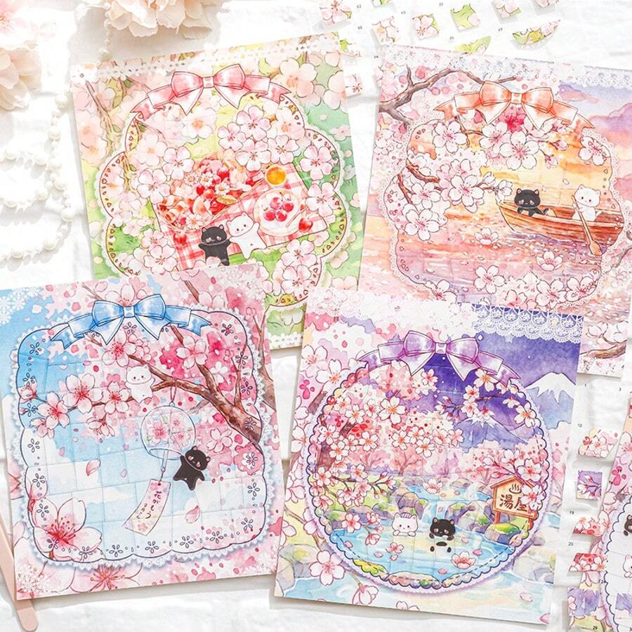 Cute Lazy Cat Mini DIY Korean Style Scene Stickers Scrapbook Supplies Scrapbooking - Sticker - View 1