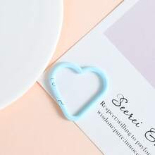 4PC New Colored Hollow Heart Keychain, Metal Clip Hook, Spring Buckle, DIY Keychain, Suitable For Keybags, Backpacks, Luggage Tags, Wallets, And Handbag Accessories, Jewelry Making Accessories Decoration. Multiple Colors To Choose From. - Multicolor - View 19