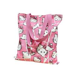 A Cute Anime Canvas Tote Bag With Fresh Color And Large Capacity Design. It Can Be Used For Commuting, Daily Shopping, And Travel Storage. It Is Wear-Resistant And Durable, The Color Is Lively And Healing, Versatile And Practical, And Can Easily Adapt To Various Dressing Scenes. - Multicolor - View 7