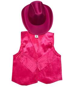 Kit Infantil Estilo Cowboy  – Chapéu + Colete com Franja - Pink - Visão 9