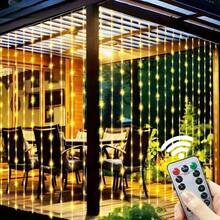 LED String Lights With Remote Control, 8 Lighting Modes, Bedroom Decor, Party Decoration - USB Powered - USB Curtain Light - View 3