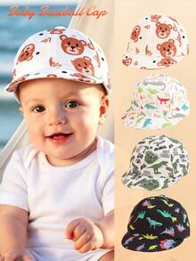 Mũ lưỡi trai trẻ em in hình hoạt hình toàn thân, vành mềm, nhẹ, thoáng khí, kiểu snapback, thích hợp cho mùa xuân/hè, có thể điều chỉnh và gấp gọn, che nắng, phù hợp cho trẻ nhỏ mặc hàng ngày khi ra ngoài. - Nhiều màu - Xem 1