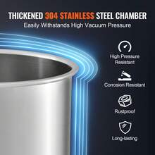 5 Gallon Vacuum Chamber, Upgraded Tempered Glass Lid Vacuum Degassing Chamber, 304 Stainless Steel Chamber, For Stabilizing Wood, Resin Degassing, Silicone Degassing And Plaster Degassing - Metal Vacuum Chamber, 5 gal - 查看 4