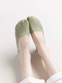 1/5/9/10/15/20/30 Pairs Summer Thin Non-Slip Breathable Ice Silk Pointed Toe Striped Invisible Boat Socks, Can Be Randomly Sent - Multicolor - View 1