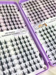 320pcs Manga Style Sharp Eyelash Clusters, DIY Eyelash Extension, 13mm Length 0.07 Thickness Natural Look Anime Eyelash Clusters, Thin Korean Makeup Eyelash Clusters, Asian Style, Reusable, Beginner Friendly - View 6