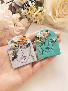 Abstract Art Line Face Seal Polymer Clay Cutter Mold With High Precision Diy Handcrafted Clay Mold Tools, Precision Knife Molds - Craft Supplies - Perfect Gift For Diy Enthusiasts - Artistic Lines Facial Seal - View 9