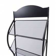 Floor-Standing Magazine Rack Information Rack Storage Rack Newspaper Rack Display Rack Manual Book Rack Single Page Simple Iron (Black) - 1PC - View 8