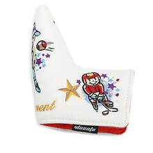 New Golf Putter Head Cover PU Straight Protector Magnetic Closure - 打球(白色)17*13*10 - 查看 3