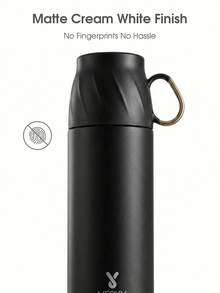 Bình nước giữ nhiệt 500ml/16oz, giữ nhiệt 24 giờ, chống rò rỉ, nắp đa chức năng, thành đôi bằng thép không gỉ, thích hợp cho thể thao, tập thể dục, du lịch và đi học. - màu đen - Xem 3