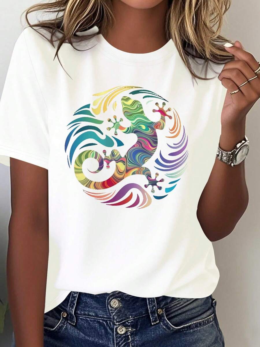 Women T-Shirts - [White] - View 1