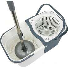 Elegant Self-Emptying Mop Set With Portable Bucket And Adjustable Handle - A - 查看 5