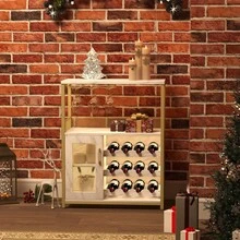 Bars & Wine Cabinets - Gold With Light - View 2