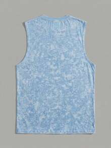 Áo tank top nam GRDR cổ tròn, màu trơn, phong cách vintage tối giản, dáng rộng, đa năng, thích hợp mặc đi đường phố. - Màu xanh bụi bặm - Xem 4