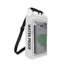 2L PVC Waterproof Bag Portable Dry Bag With Phone Touch Lightweight Storage Bag For Hiking Floating Kayaking Boating Swimming Fishing Camping - White - View 4