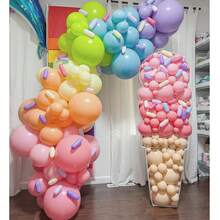 166 Ballon Bogen Sets und Regenbogen Einhorn Party Ballon Girlanden Sets, ausgestattet mit bunten Candy Macaron Ballons. Sehr geeignet für Geschenkpartys, Geburtstagsfeiern, Hochzeiten, Brautduschen, Junggesellenabschiede, Geschlechteroffenbarungspartys und Geburtstagsdekoration. - Mehrfarbig - Übersicht 6