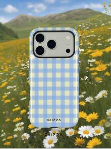 GIIPPA 这款手机壳采用米黄色底色，饰以浅蓝色格子图案，适用于 17 Pro Max，也兼容16 Pro Max、15 Pro Max和14 Pro Max。韩式时尚趣味设计，兼容 11/12/13/14/15/16 Pro Max Plus。优雅的设计男女皆宜，是圣诞节、情人节、复活节、婚礼季和生日送给女友的理想礼物。 - 彩色 - 查看 6