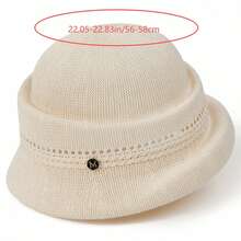 Women's Bucket Hat Hollow Knit Breathable Fisherman Cap Stylish Decorative Letter Detail Sun Hat - Brown - View 7