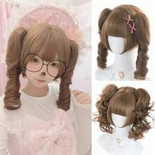 Synthetic Short Cosplay Halloween Wig Wave Female Wig With Ponytail Natural Hair Women - DM132-12 - View 2
