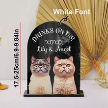 1pc Customized Dog Cocktail Menu Board, Personalized Acrylic Drink Menu Sign, Unique Wedding Bar Signage, Personalized Pet Cocktail Menu Board, Customized Pet Portrait Wedding Bar Sign, Open Bar Dog Signage - C-pet Wedding Beverage Menu Sign - View 14