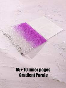 A5/A7/A8 Size, Wavy Pattern, Transparent, Removable Embossed Crystal Sticker Notebook, Inner Pages With Removable Sticker Notebook, Transparent Card Storage Box, Made Of Durable Acrylic Material Binder, Suitable For Notebook Covers, Planners, Card Storage, Sticker Books, Photo Albums And Other Stationery - Rectangle - View 15