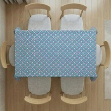 1pc Fish Scale Print Tablecloth, Suitable For Holidays, Parties ...