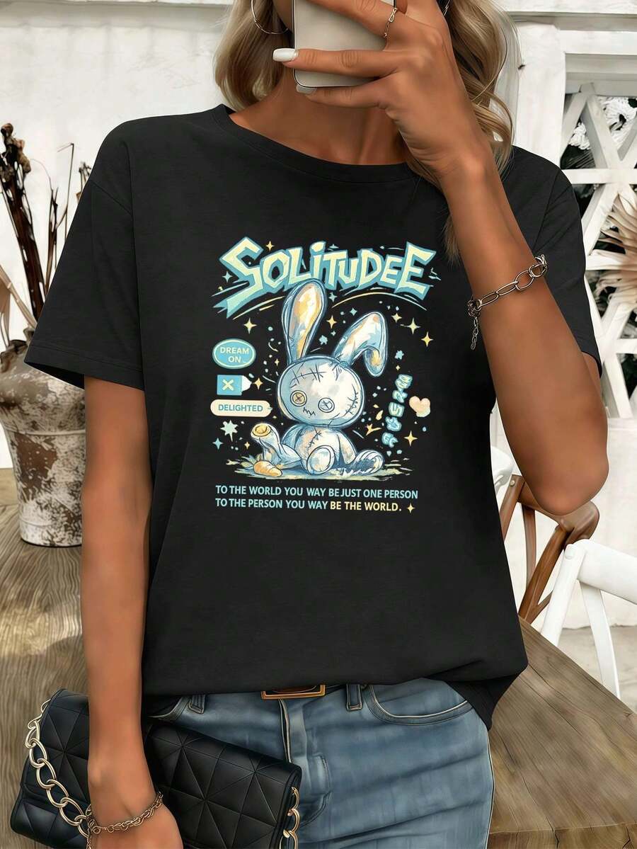 Women T-Shirts - Black - View 1