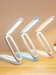 LED Foldable Eye-Care Desk Lamp, USB Rechargeable Dorm Touch Charging Student Study Reading Light, Dimmable, 3 Color Temperatures, Decorative Night Light, Portable Lamp - Folding Table Lamp - View 1