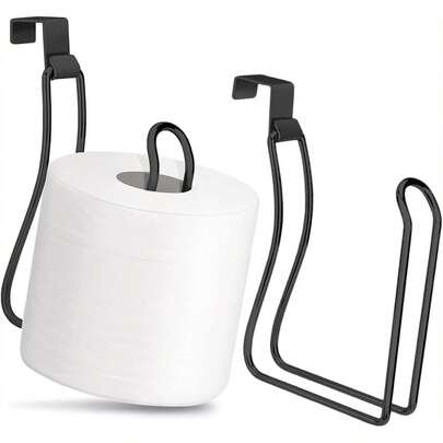 1个不锈钢壁挂式卫生纸架，适用于浴室收纳整理。悬挂式设计，时尚节省空间，浴室实用配件。