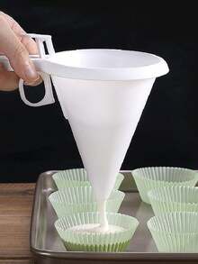 1pc/2pcs Kitchen Funnel, Handheld Cream Funnel, Measuring Funnel, Baking Batter Dispenser, Cream Dispenser, Suitable For Filling Bottles, Convenient For Transferring And Pouring Various Liquids - View 8