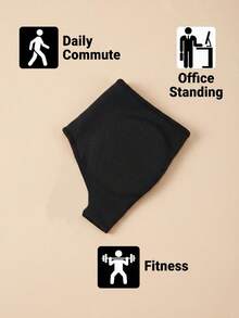 1 par de protectores de almohadilla de silicona suave para los pies, adecuados para zapatos casuales, zapatos deportivos - Negro - Ver 3